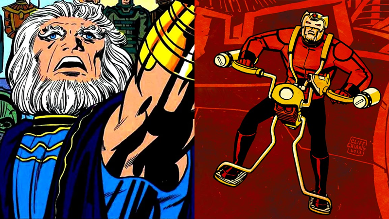 Left to right: Highfather and Orion.